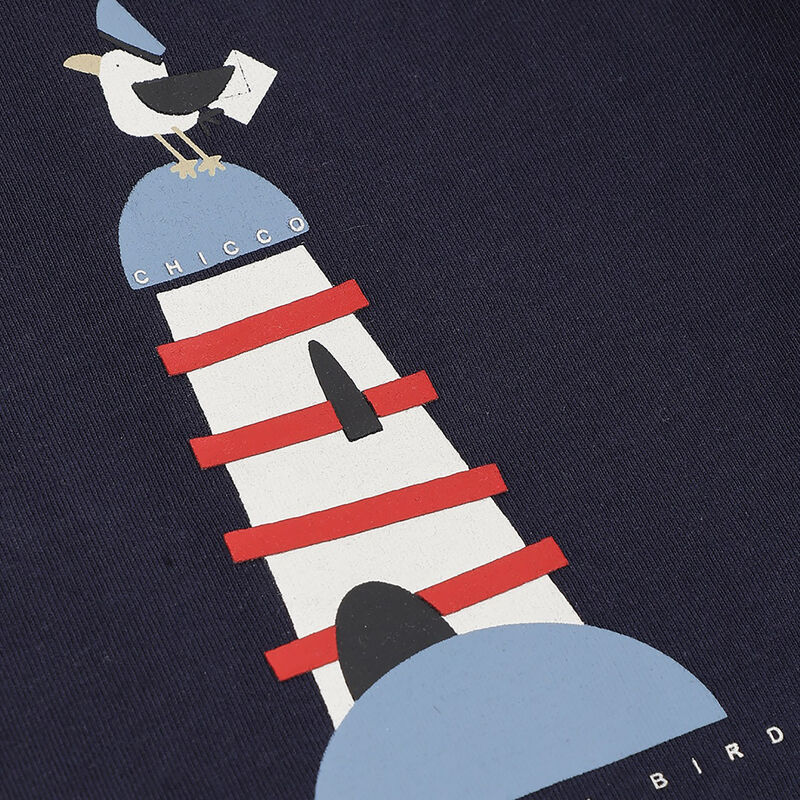 Boys Dark Blue Printed Short Sleeve T-Shirt image number 3